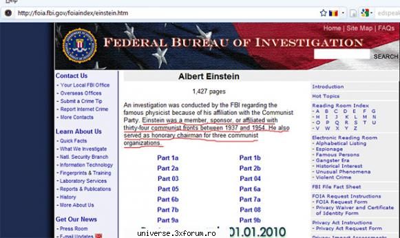 Relativitatea. 1-Despre Albert Einstein - Dosarul FBI a lui Einstein - Relativitatea:Paradoxuri